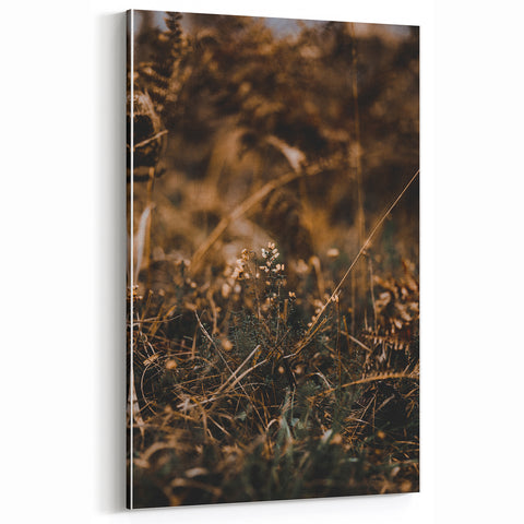 Golden Wildflowers Fall Wall Art – Nature Canvas Print