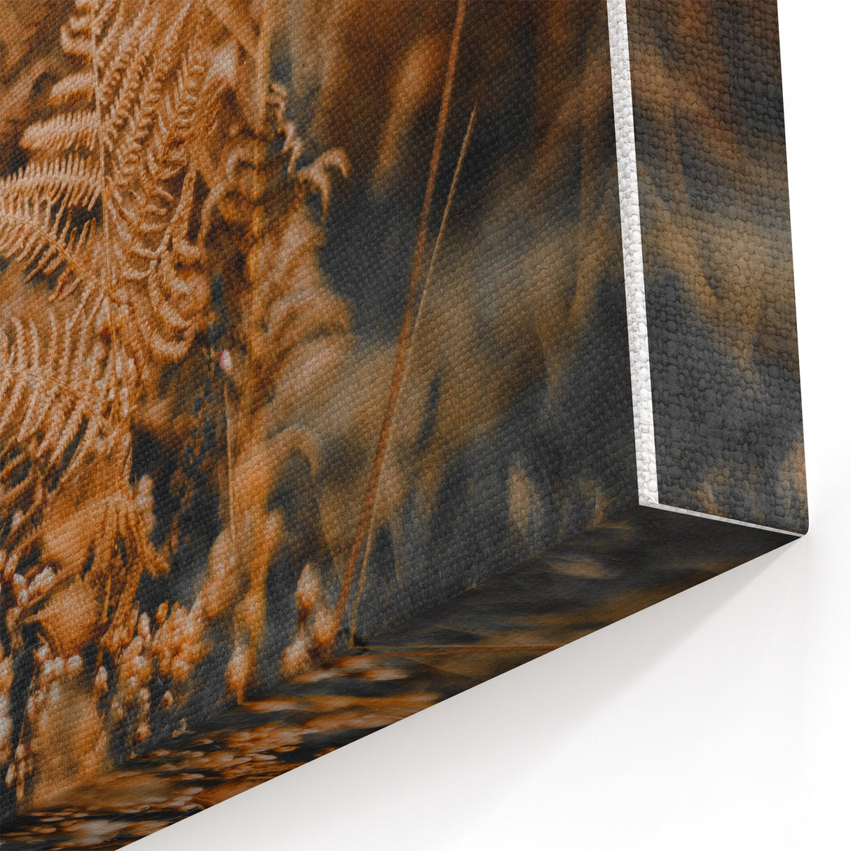 Golden Ferns Fall Wall Art – Soft Autumn Nature Canvas Print