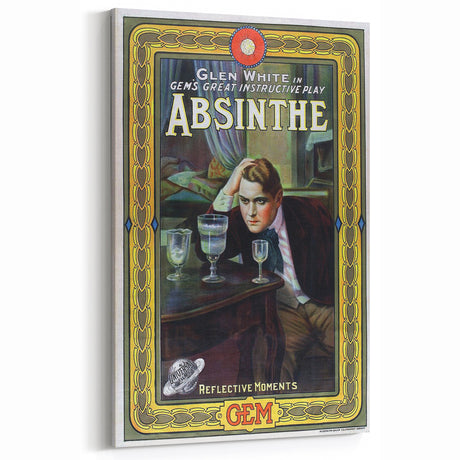 Absinthe Glen White Poster – Vintage Advertising Wall Art