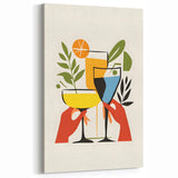 Modern Cocktail Drinks Wall Art - Beverage Art Decor for Bars
