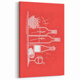 Minimalist Wine Bottles Wall Art - Modern Bar and Kitchen Decor