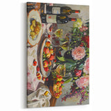 Elegant Wine and Floral Feast Wall Art - Beverage Art Decor