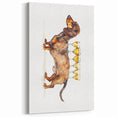 Funny Dachshund and Wine Wall Art - Quirky Bar and Kitchen Decor