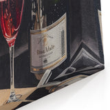 Luxury Champagne and Bubbles Wall Art - Wine Art Decor for Bars