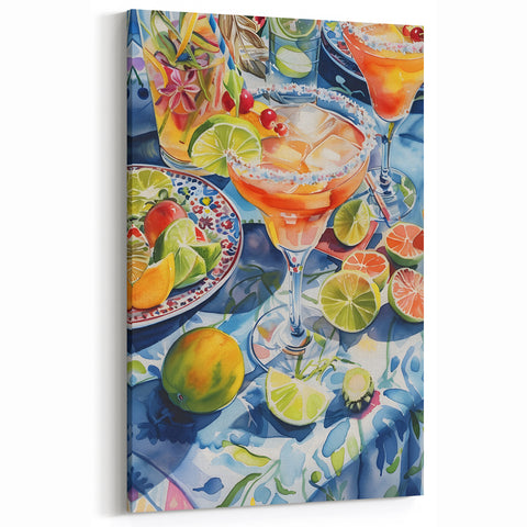 Vibrant Margarita Cocktail Wall Art - Bar and Kitchen Drink Decor