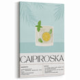 Caipiroska Cocktail Recipe Wall Art - Modern Bar and Kitchen Decor