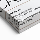 Caipiroska Cocktail Recipe Wall Art - Modern Bar and Kitchen Decor