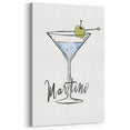 Minimalist Martini Cocktail Wall Art - Bar and Kitchen Drink Decor
