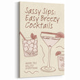 Sassy Sips Cocktail Wall Art - Fun and Modern Bar Decor