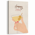 Happy Hour Martini - Cocktail Wall Art for Bar & Kitchen Decor