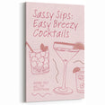 Sassy Sips Cocktail Art - Bar Wall Art for Home & Kitchen Decor