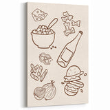 Rustic Food & Wine Art - Kitchen Wall Art for Dining Spaces