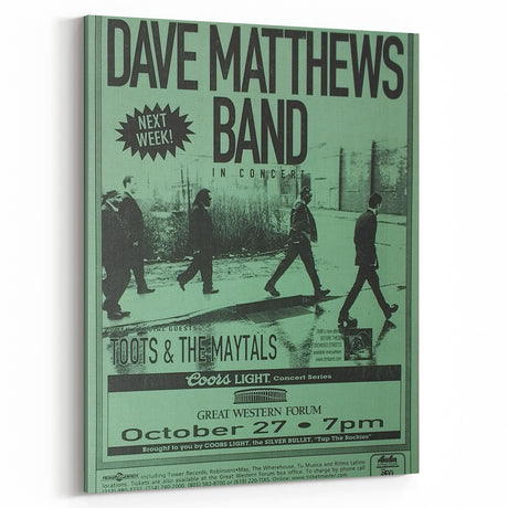 Vintage Retro Poster Art: Dave Matthews Band Concert Poster