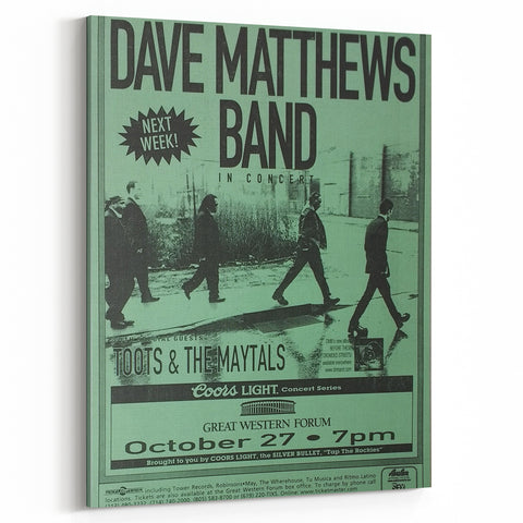 Vintage Retro Poster Art: Dave Matthews Band Concert Poster
