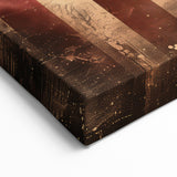 Rustic Cowboy & USA Flag - Patriotic Wall Art for Independence Day