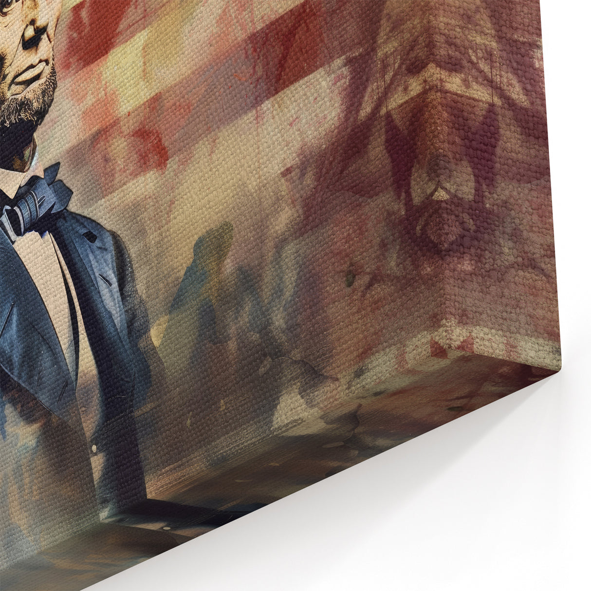 Abraham Lincoln & American Flag - USA Wall Art for Independence Day