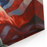 Statue of Liberty with USA Flag - 4th of July Wall Art for Patriots