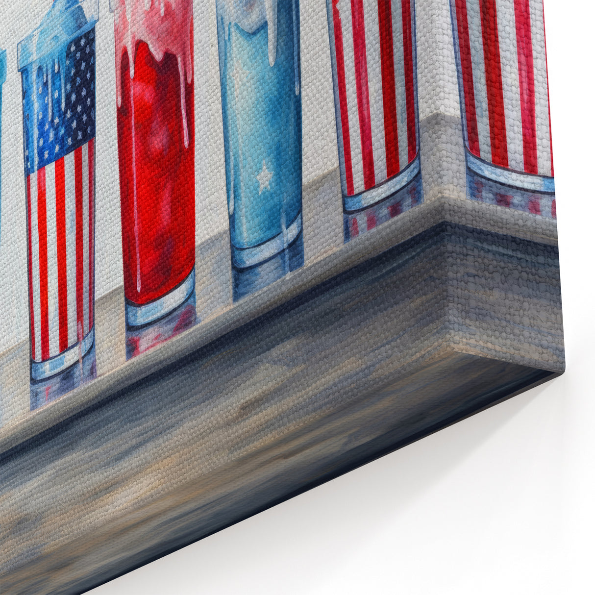 Patriotic Ice Cream Drinks - 4th of July Beverage Wall Art