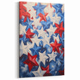 Patriotic Star Pattern - 4th of July Wall Art Decoration
