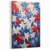 Patriotic Star Pattern - 4th of July Wall Art Decoration