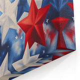 Patriotic Star Pattern - 4th of July Wall Art Decoration