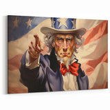 Uncle Sam Patriotic Art - 4th of July Wall Art Oil Painting