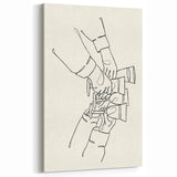 Minimalist Wine Toast Line Art - Drinks Wall Art for Bars & Kitchens