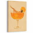 Vintage Orange Cocktail Art - Beverage Wall Art for Bars & Kitchens