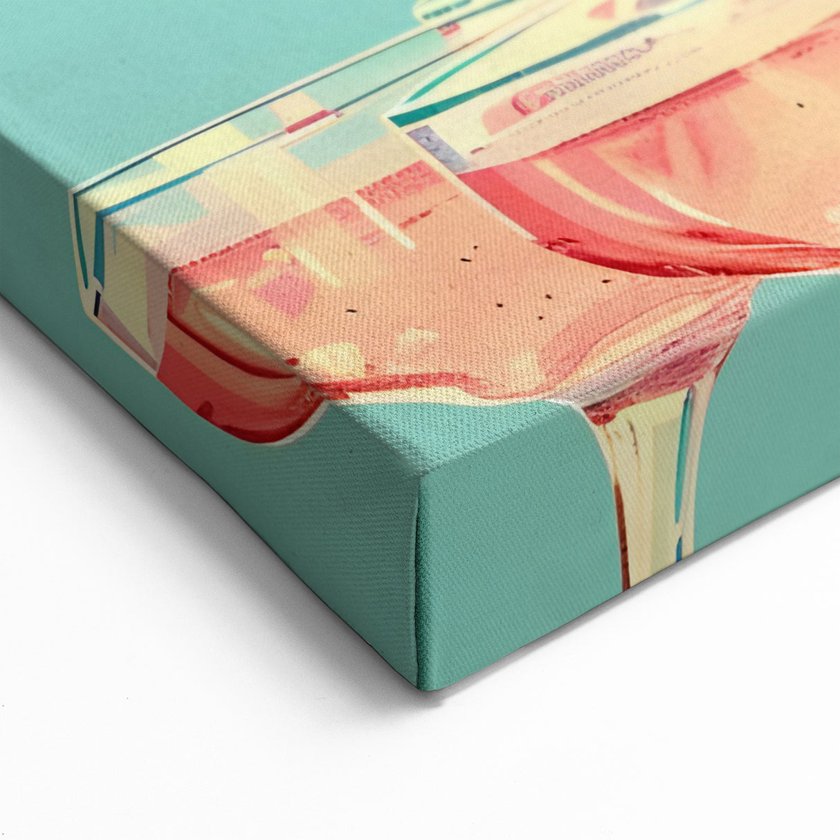 Champagne Tower & Roses - Cocktail Wall Art for Bars & Lounges