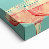 Champagne Tower & Roses - Cocktail Wall Art for Bars & Lounges