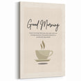 Minimalist Good Morning Coffee Art - Coffee Wall Art for Kitchens