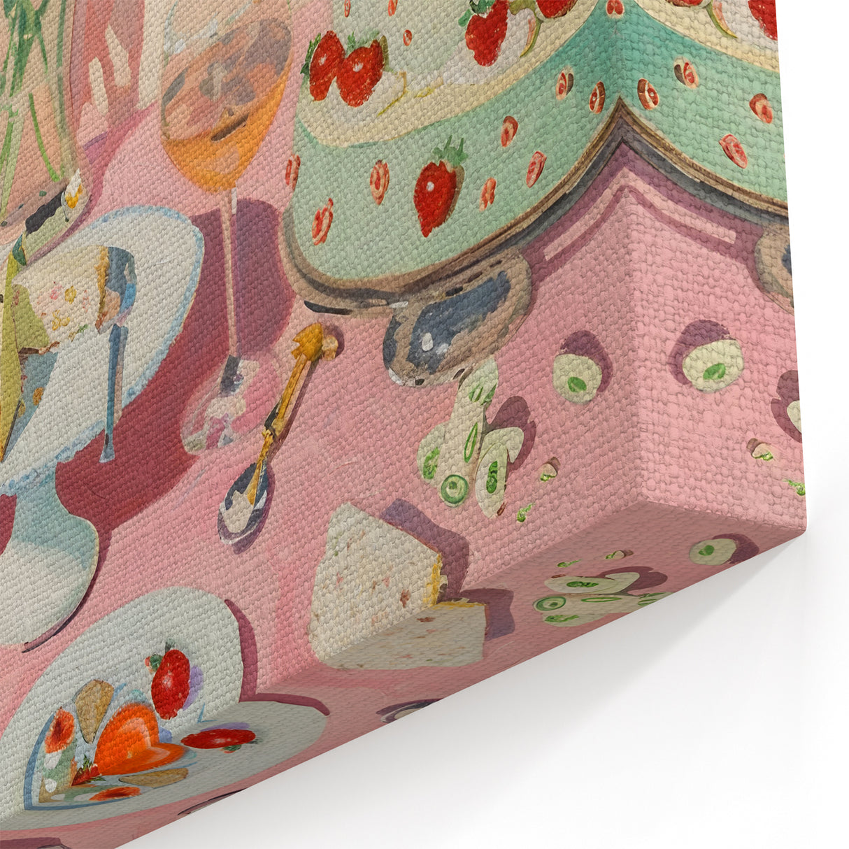 Elegant Dessert & Champagne Art - Wine Wall Art for Kitchens & Bars