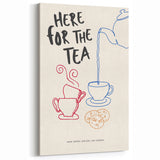 Playful Here for the Tea Art - Beverage Wall Art for Kitchens & Cafés