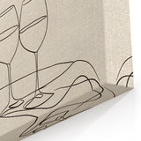 Minimalist Wine Art - Bar Wall Art for Kitchens & Wine Lovers