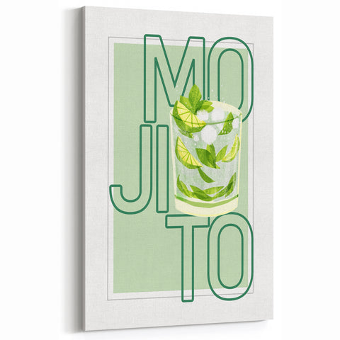 Mojito Cocktail Art - Beverage Wall Art for Bar and Kitchen Decor