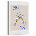 Cin Cin Toasting Glasses - Drinks Wall Art for Bar Decor