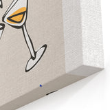Cin Cin Toasting Glasses - Drinks Wall Art for Bar Decor