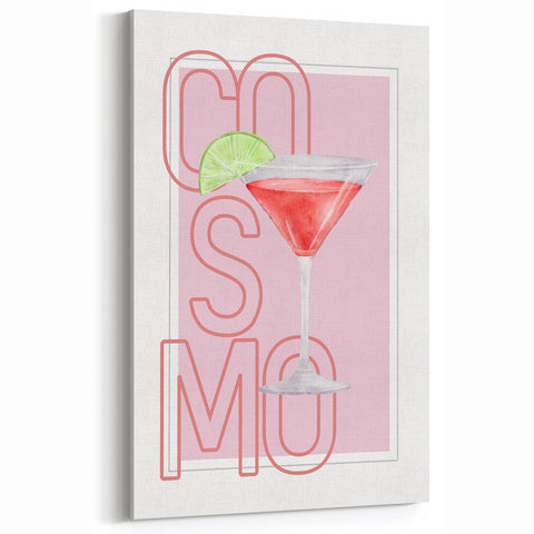 Cosmopolitan Cocktail Art - Beverage Wall Art for Bar Decor