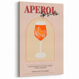Aperol Spritz Cocktail Art - Beverage Wall Art for Bar Decor
