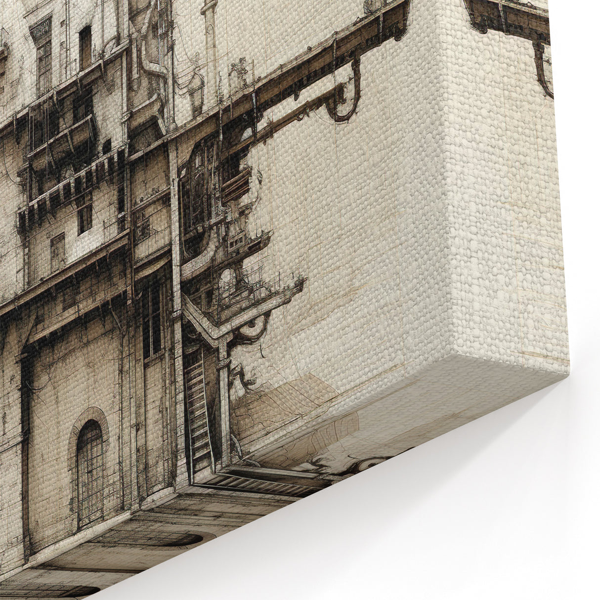 Vintage Architecture Print - Historic Building Illustration Wall Art