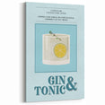 Gin & Tonic Cocktail Art - Beverage Wall Art for Bar Decor