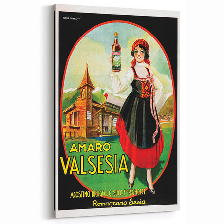 Amaro Valsesia Vintage Poster: Retro Advertising Wall Art Print