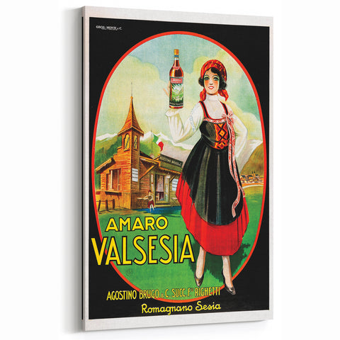 Amaro Valsesia Vintage Poster: Retro Advertising Wall Art Print