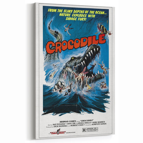 Retro Wall Art - Crocodile Vintage Horror Movie Poster