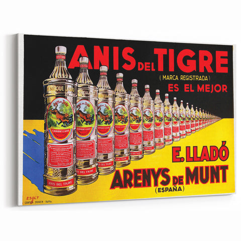 Anís del Tigre Vintage Poster: Retro Alcohol Advertising Art Print