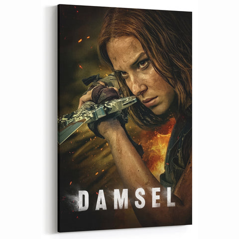 2020s Vintage Movie Poster – Damsel Retro Film Art