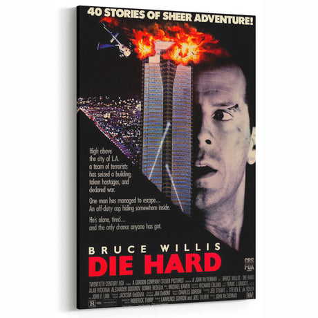Retro Wall Art - Die Hard Vintage Action Movie Poster