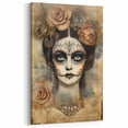 Ethereal Sugar Skull Woman – Día de los Muertos Wall Art
