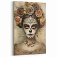 Regal Sugar Skull Woman – Día de los Muertos Wall Art