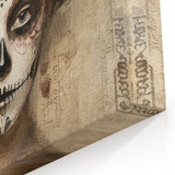 Regal Sugar Skull Woman – Día de los Muertos Wall Art